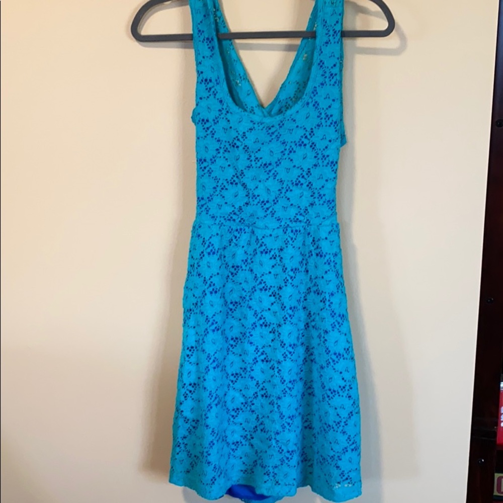 NWOT Blue lace dress